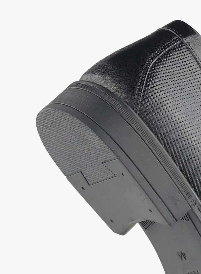 DUCHINI BLACK Men Metallic Accent Slip-On Loafers for Men | Best Price UAE