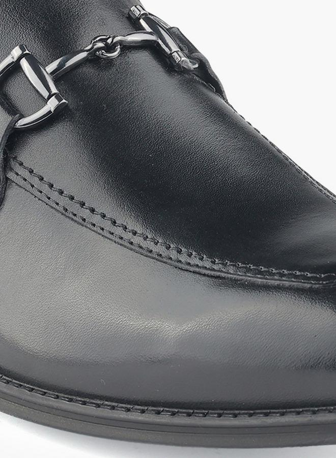 DUCHINI Men Metallic Accent Slip-On Loafers - Image 4