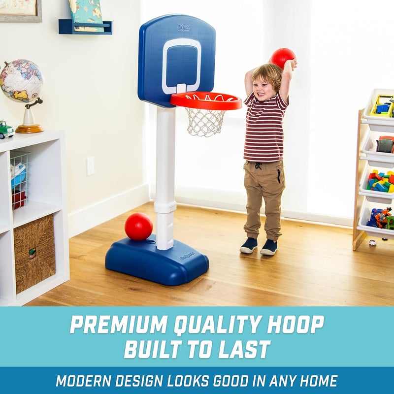 GoSports GoSports Tot Shot Toddler Basketball Set  Kids Indoor  Outdoor Toy Hoop with Adjustable Height - Image 2