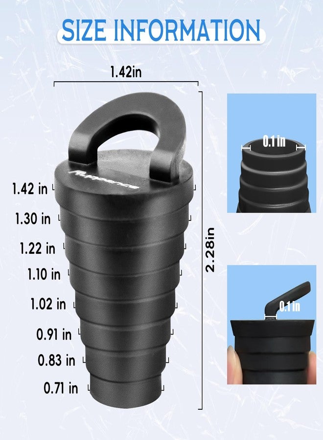 Ruppence 1.25" Kayak Scupper Plugs for Boats, Livewell Boat Drain Plug Kit, Kayak Plugs for Sit on Top with Ring Pull, Push-in Stopper for Drain Holes (6 Packs) - Image 2