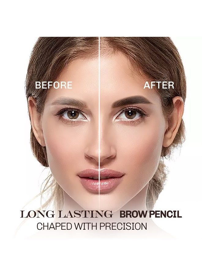 Sumeitang 3 Colors Eyebrow Pencil Eyeliner Set, Waterproof Eye Brow Pencil, Easy to Color, Long Lasting Eye Liner Gel Pen, Women Professional Eye-Makeup Pencil Black,Brown,Dark Brown Kit-12 Pcs - Image 5