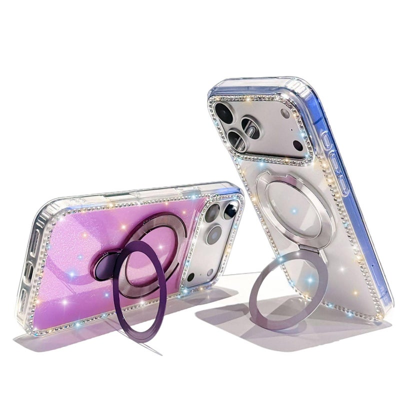 MS غطاء واقي، حامل قائم، شفاف Acrylic، مقاوم للصدمات لـ iPhone 16 / 16 Plus / 16 Pro / 16 Pro Max بظهر شفاف بوظيفة حامل من الأكريليك - Image 5