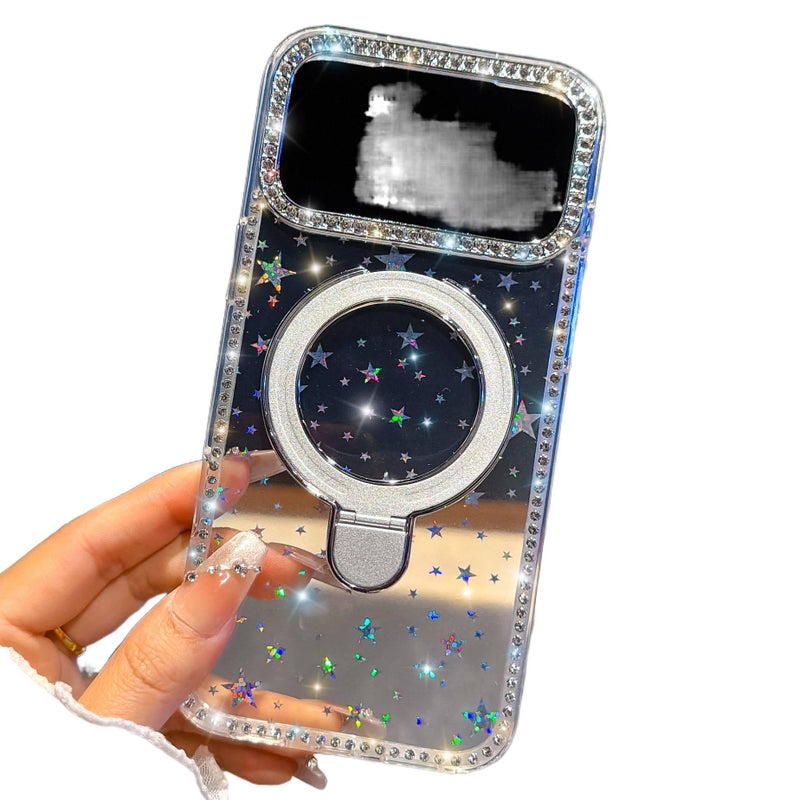 MS غطاء واقي، حامل قائم، شفاف Acrylic، مقاوم للصدمات لـ iPhone 16 / 16 Plus / 16 Pro / 16 Pro Max بظهر شفاف بوظيفة حامل من الأكريليك - Image 1