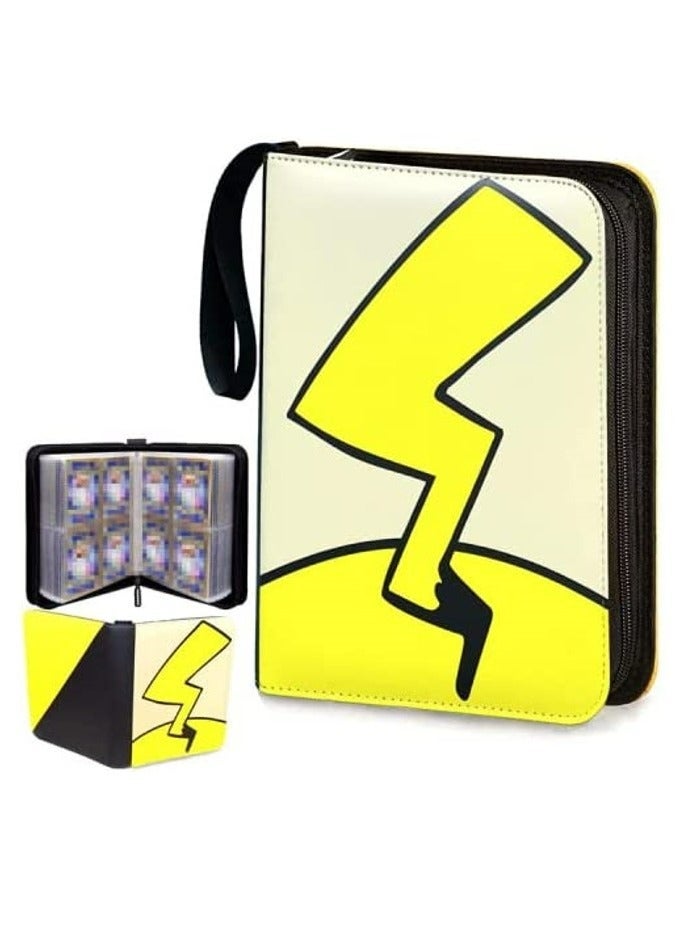 جراب حمل وحامل بطاقات بوكيمون لبطاقات البوكيمون المحمولة وحامل بطاقات التداول وحامل ألبوم جامع يحمل 400 بطاقة مع 50 ورقة قابلة للإزالة و 4 جيوب - Image 1