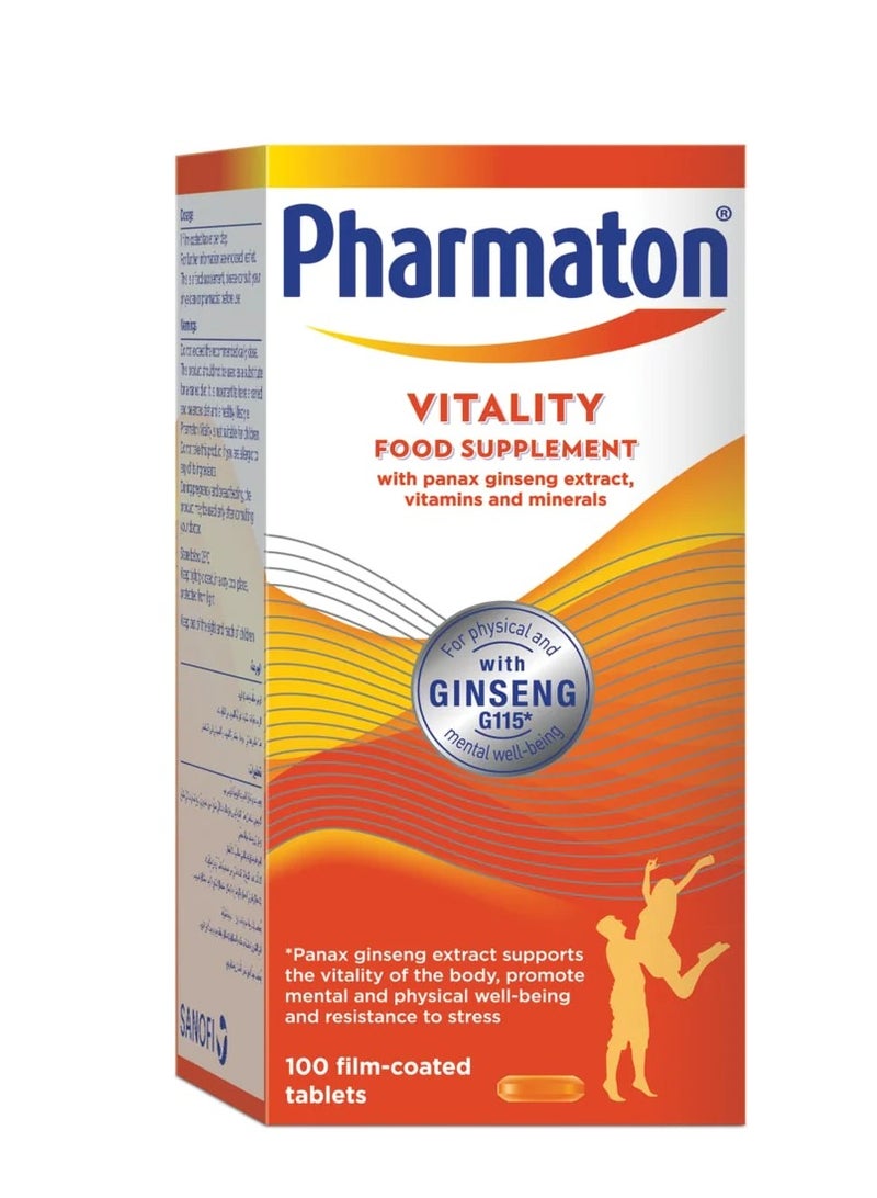 Pharmaton Vitality Multivitamins & Minerals Supplement Tablets-100'S - Image 1