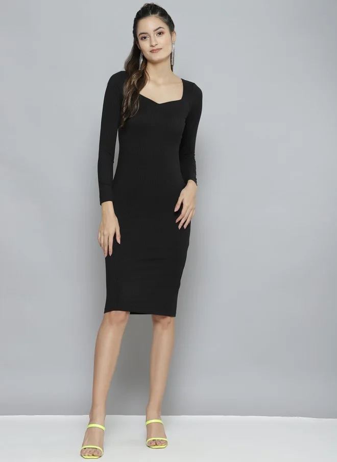 ساسافراس Black Bodycon Dress for Women