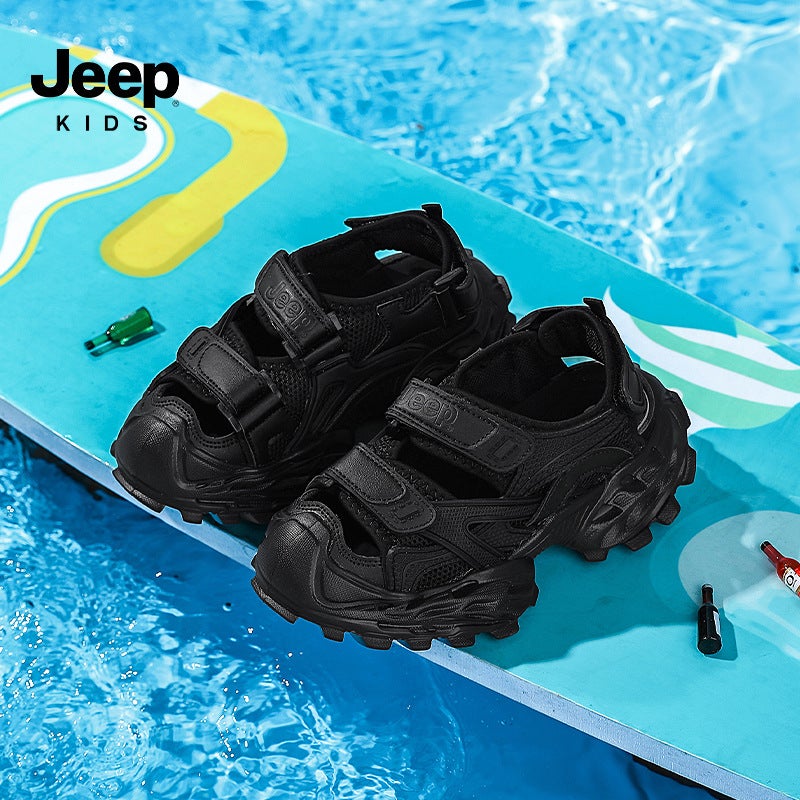 Jeep Children'S Sandals Summer Hollow Sneaker Breathable Non-Slip Beach Shoes Boys Net Shoes - Image 4