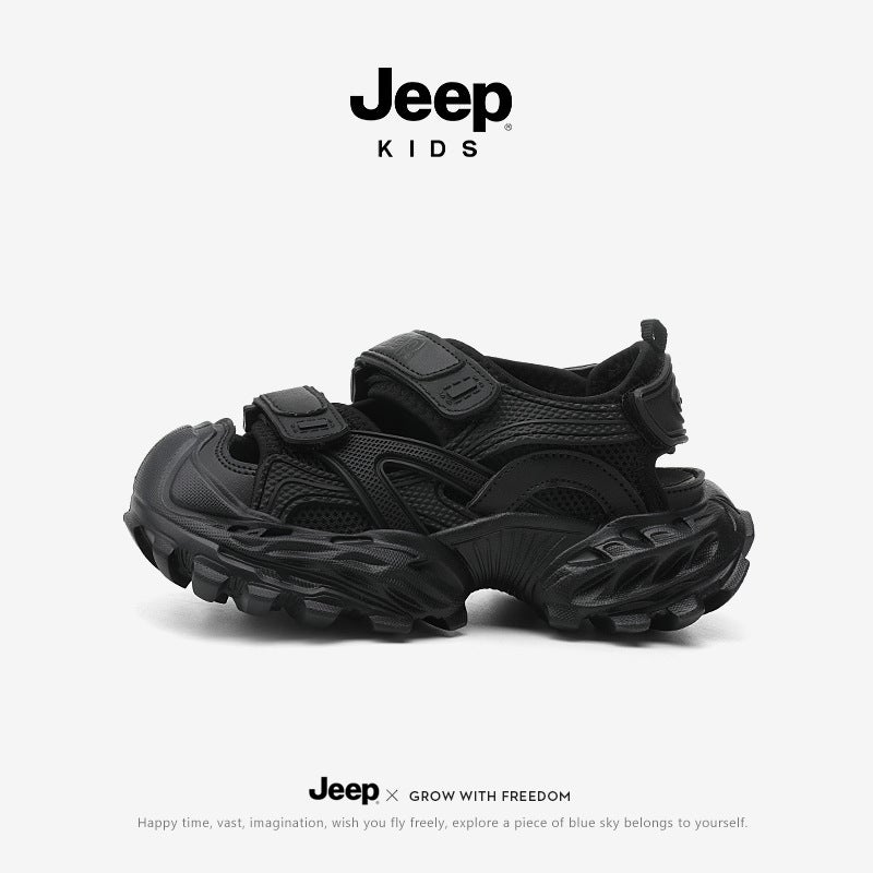 Jeep Children'S Sandals Summer Hollow Sneaker Breathable Non-Slip Beach Shoes Boys Net Shoes - Image 2