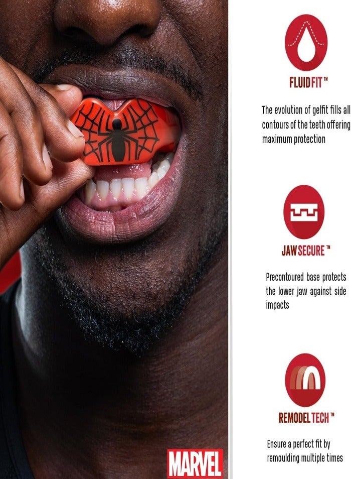 MARVEL Spider-Man Sports Mouthguard for Braces, One Size Remouldable Gum Shield with Case for Boxing, MMA, Rugby, Martial Arts, Judo and All Contact Sports - Image 2