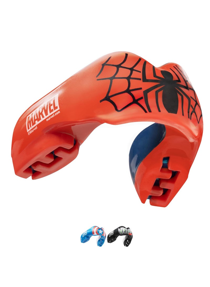MARVEL Spider-Man Sports Mouthguard for Braces, One Size Remouldable Gum Shield with Case for Boxing, MMA, Rugby, Martial Arts, Judo and All Contact Sports - Image 1