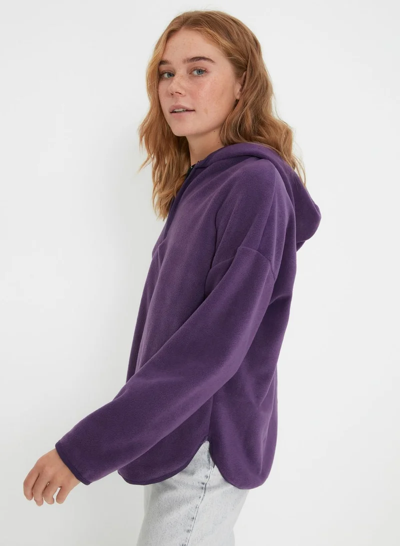 trendyol Round Neck Knitted Sweatshirt