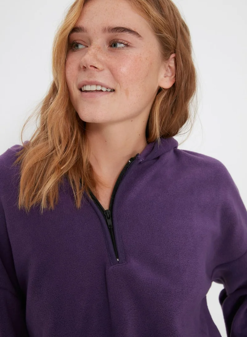 trendyol Round Neck Knitted Sweatshirt