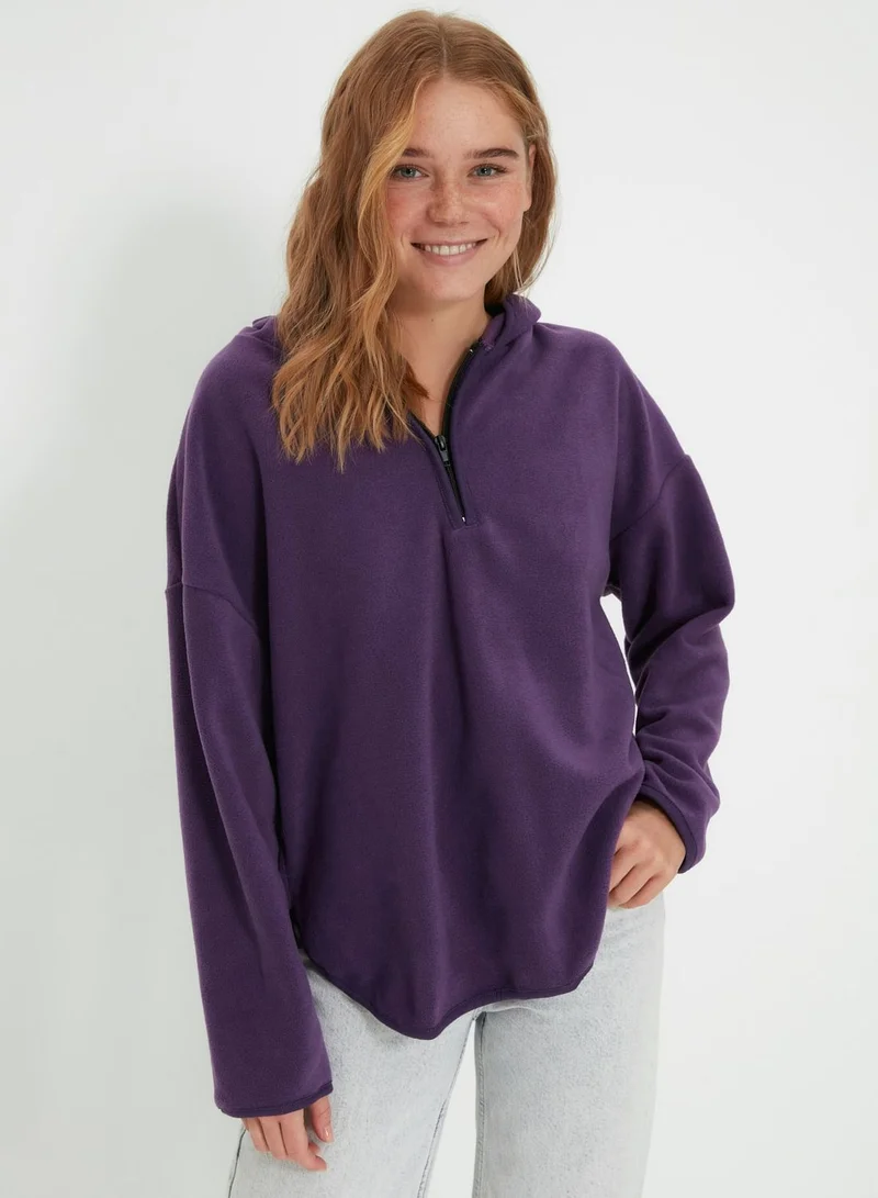 trendyol Round Neck Knitted Sweatshirt