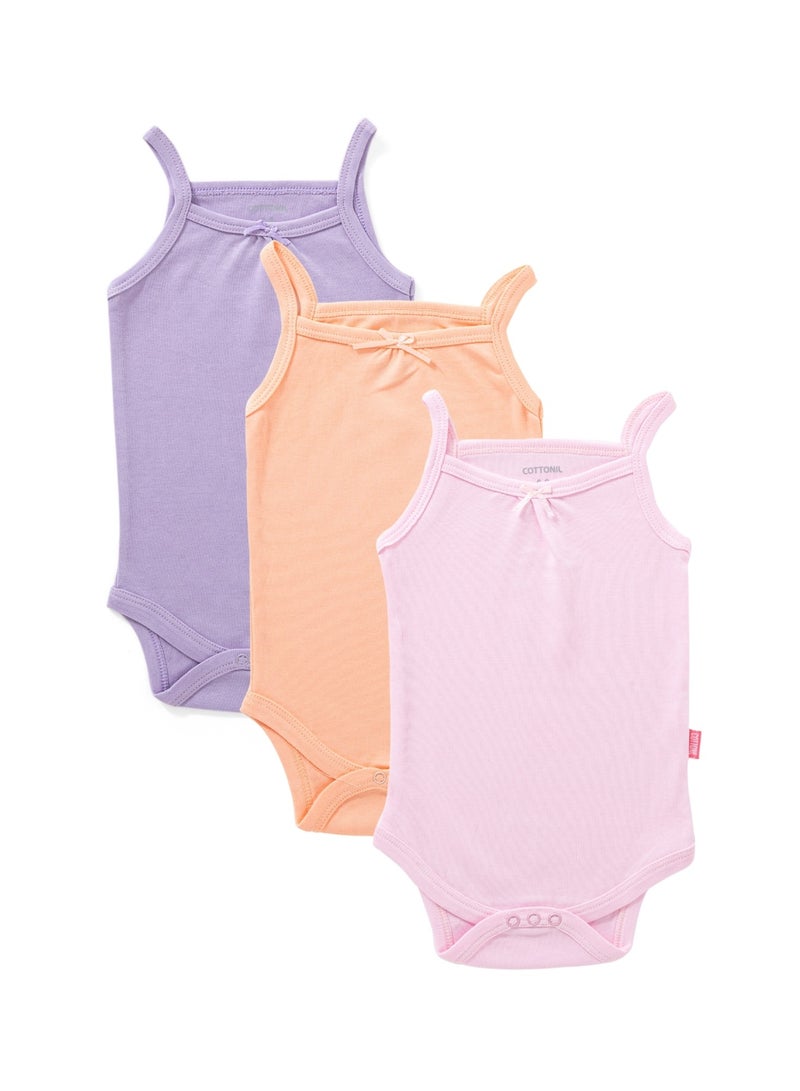 كوتونيل قطونيل باك يحتوي علي 3 سالوبت قطن حماله رفيعة الوان - Image 3