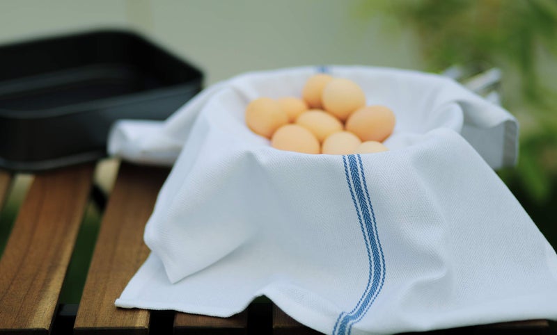 AMOUR INFINI AMOUR INFINI Herringbone Weave Kitchen Towels | Set of 12 | 28 x 16 Inches | 100% Ring Spun Cotton Dish Towels | Ultra Soft and Absorbent | Perfect for Commercial Use and Bar Towels | Blue  - Image 4