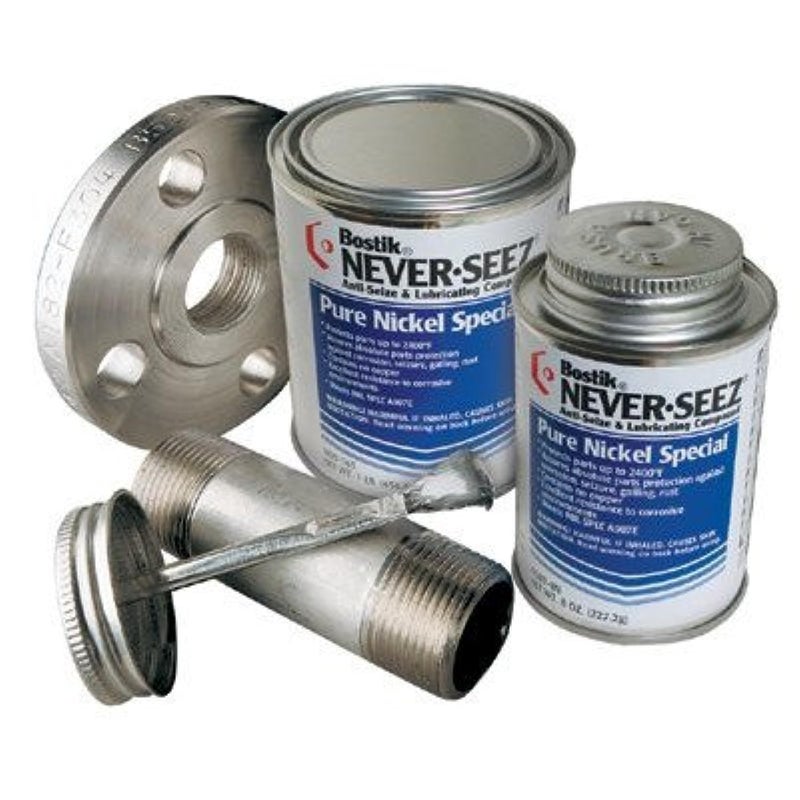 Bostik Never-Seez NSBT-16N Silver Pure Nickel Special Anti-Seize Compound, -297 Degree F Lower Temperature Rating to 2400 Degree F Upper Temperature Rating, 1 lb. Brush Top Can - Image 4