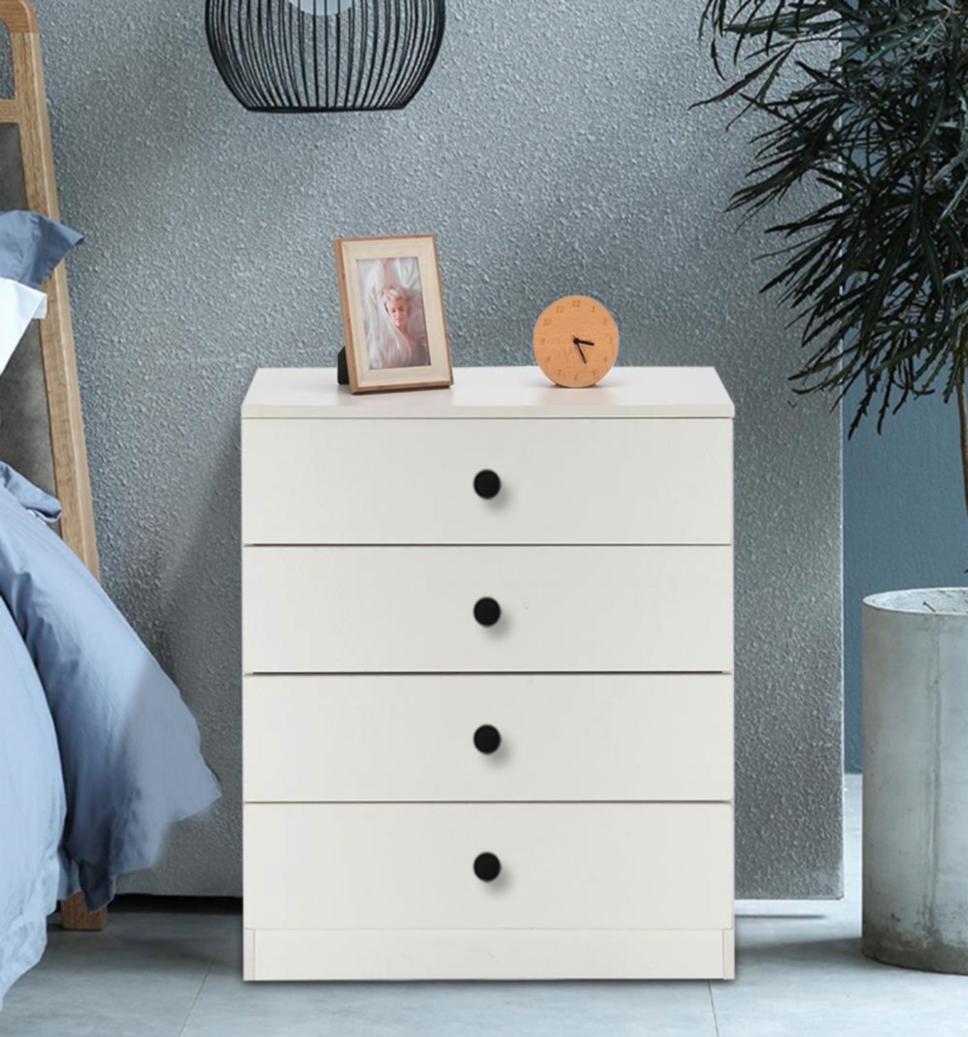 Modern MDF nightstand - Height 65 cm - Width 50 cm - Depth 36 cm, from Furniture Store.
