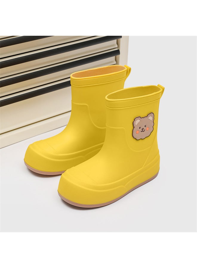 Fashionable Women's Rain Boots, Non-slip Mid-calf Kitchen Shoes, Outdoor Rainproof Water Shoes, Waterproof Parent-child Style Rubber Shoes For Women