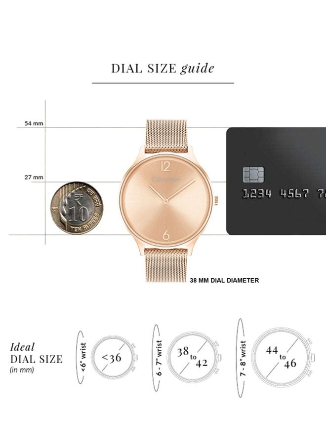 CALVIN KLEIN Women's Analog Round Shape Stainless Steel Wrist Watch - 38 mm - Image 4