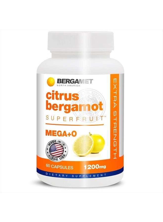 BergaMet مكمل البرغموت الحمضي بتركيز 1200 ملغ لكل حصة و 80% من البوليفينول - 60 كبسولة - صنع في الولايات المتحدة الأمريكية - Image 2