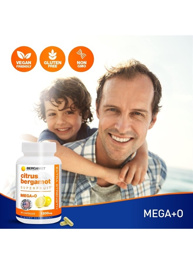 BergaMet مكمل البرغموت الحمضي بتركيز 1200 ملغ لكل حصة و 80% من البوليفينول - 60 كبسولة - صنع في الولايات المتحدة الأمريكية - Image 5