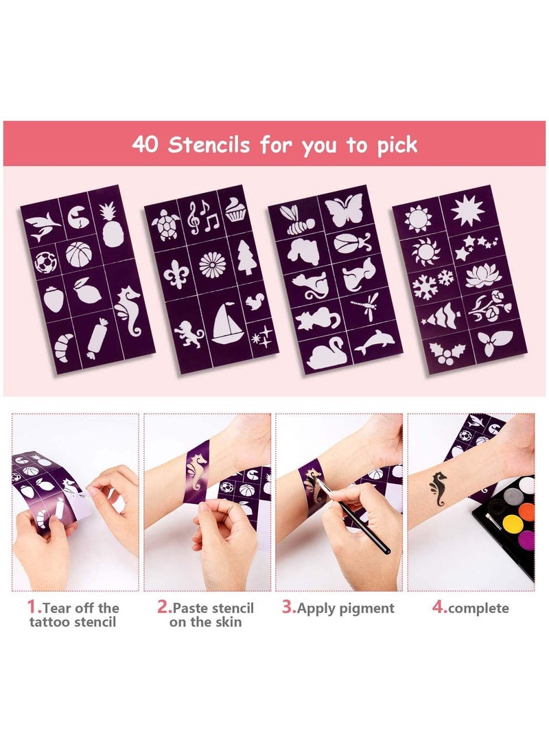 SYOSI Face Paint Kit for Kids, Professional Non toxic Face Paint 15 Colors Kit with 2 Brushes, Body Makeup Paint Hypoallergenic Water Based Paints for Party Cosplay - Image 4