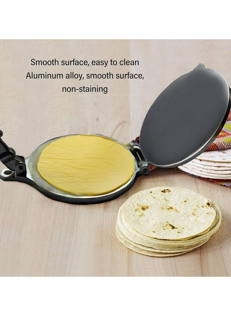 Tortilla Press, Aluminum Alloy Tortilla Maker, Heavy Duty Roti Maker Press, Quesadilla Maker, Pataconera for Flour Tortilla, Tawa (16cm Black) - Image 2
