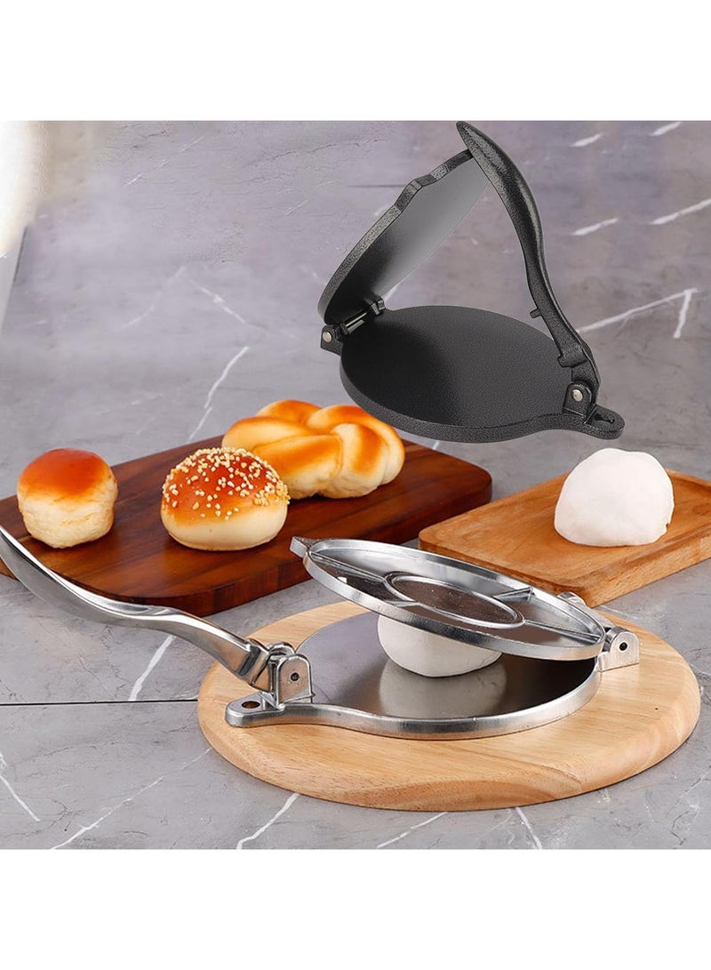 Tortilla Press, Aluminum Alloy Tortilla Maker, Heavy Duty Roti Maker Press, Quesadilla Maker, Pataconera for Flour Tortilla, Tawa (16cm Black) - Image 4