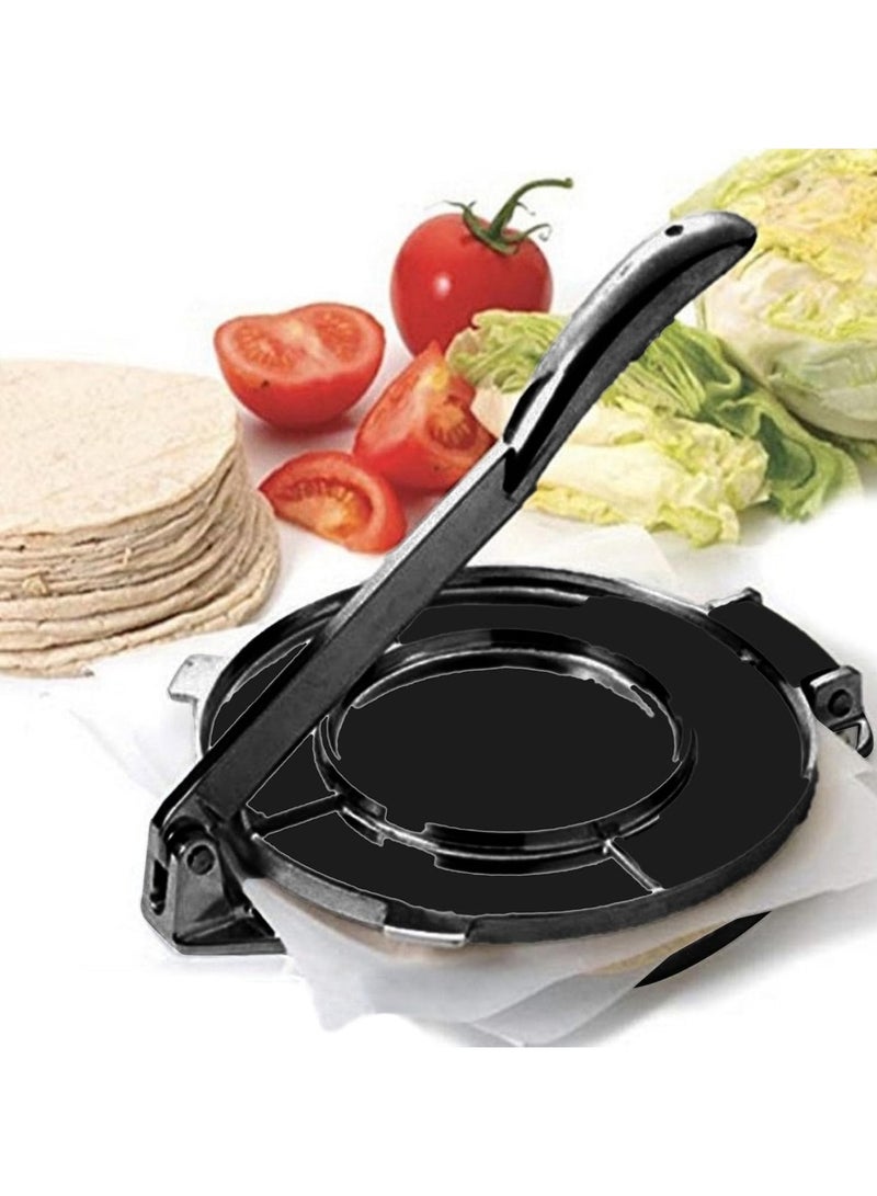 Tortilla Press, Aluminum Alloy Tortilla Maker, Heavy Duty Roti Maker Press, Quesadilla Maker, Pataconera for Flour Tortilla, Tawa (16cm Black) - Image 5