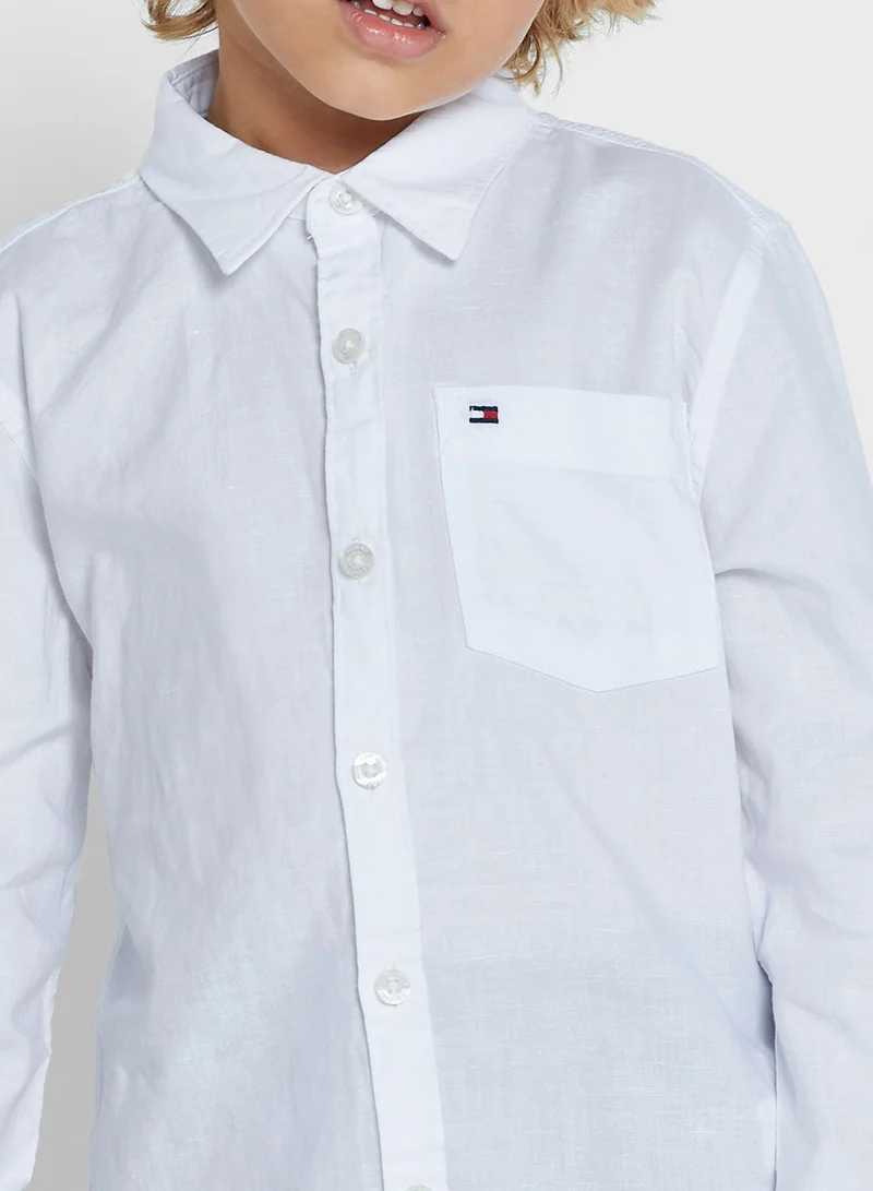TOMMY HILFIGER Kids Hemp Relaxed Fit Shirt
