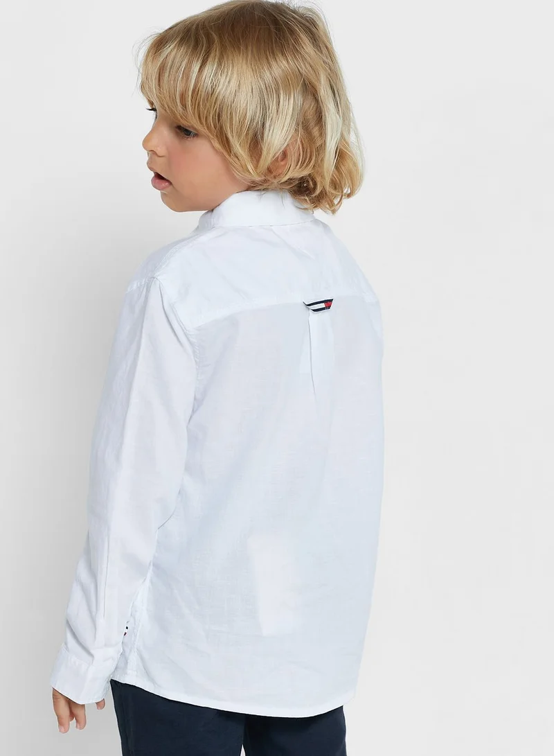 TOMMY HILFIGER Kids Hemp Relaxed Fit Shirt