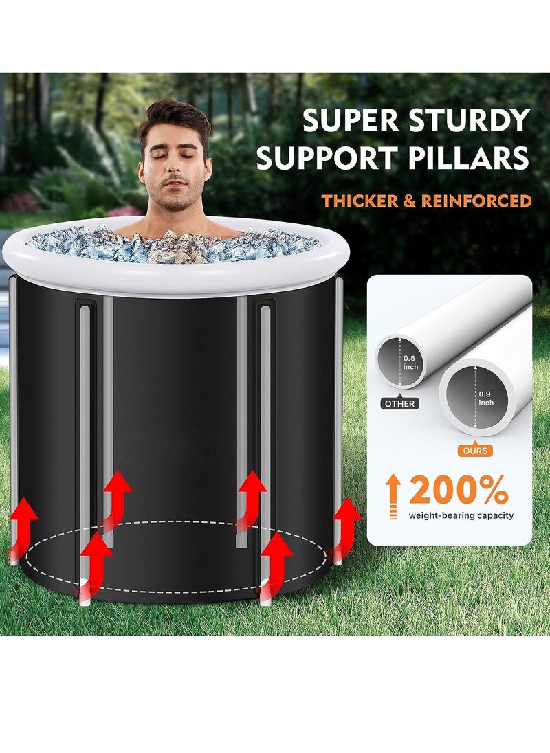 RATSAW Ice Bathtub for Athletes Free-Standing Blow Up Bath Tub Portable Folding Ice Bathtub for Athletes Outdoor Indoor SPA Bath (80 x 75cm)  - Image 3