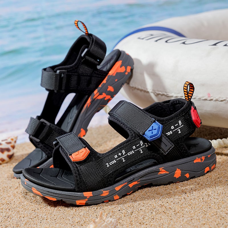 Boys' Sandals New Summer Korean Style Children'S Students' Soft-Soled Beach Shoes Boys' Shoes - Image 4
