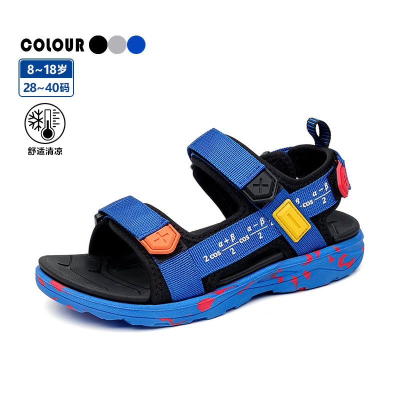 Boys' Sandals New Summer Korean Style Children'S Students' Soft-Soled Beach Shoes Boys' Shoes - Image 2