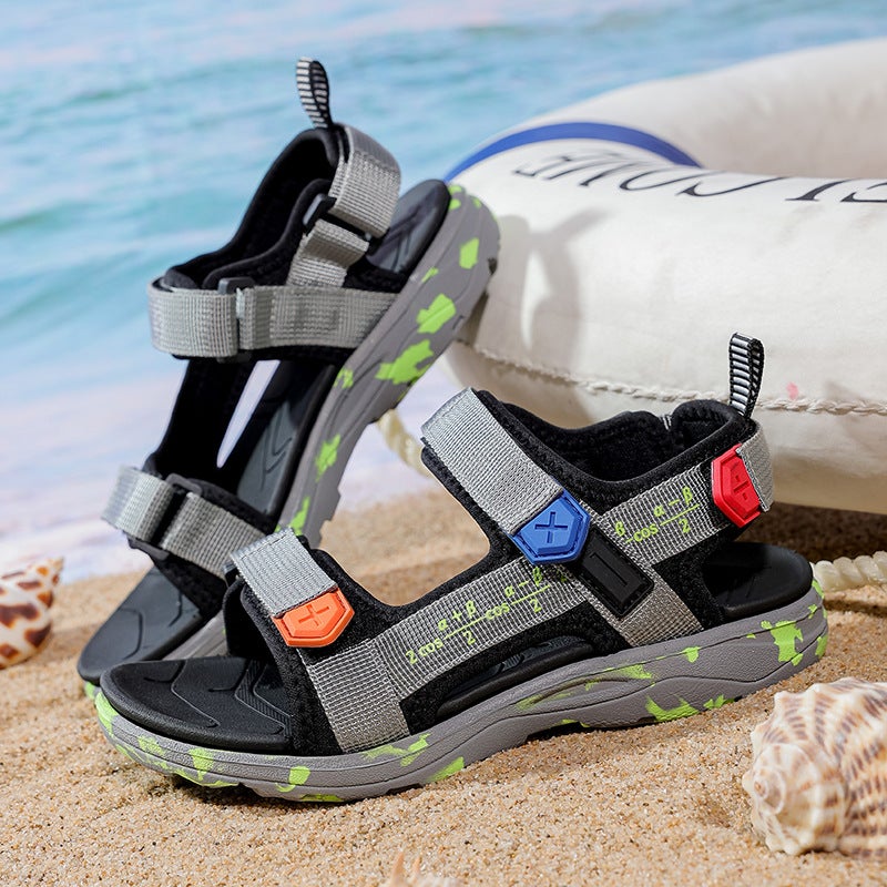 Boys' Sandals New Summer Korean Style Children'S Students' Soft-Soled Beach Shoes Boys' Shoes - Image 5