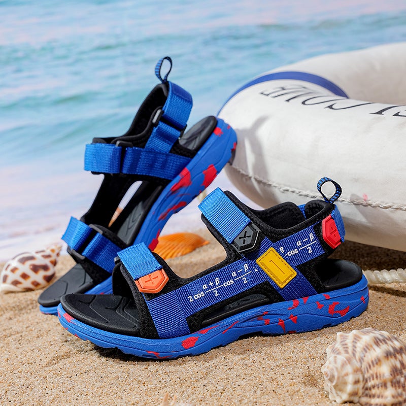 Boys' Sandals New Summer Korean Style Children'S Students' Soft-Soled Beach Shoes Boys' Shoes - Image 3