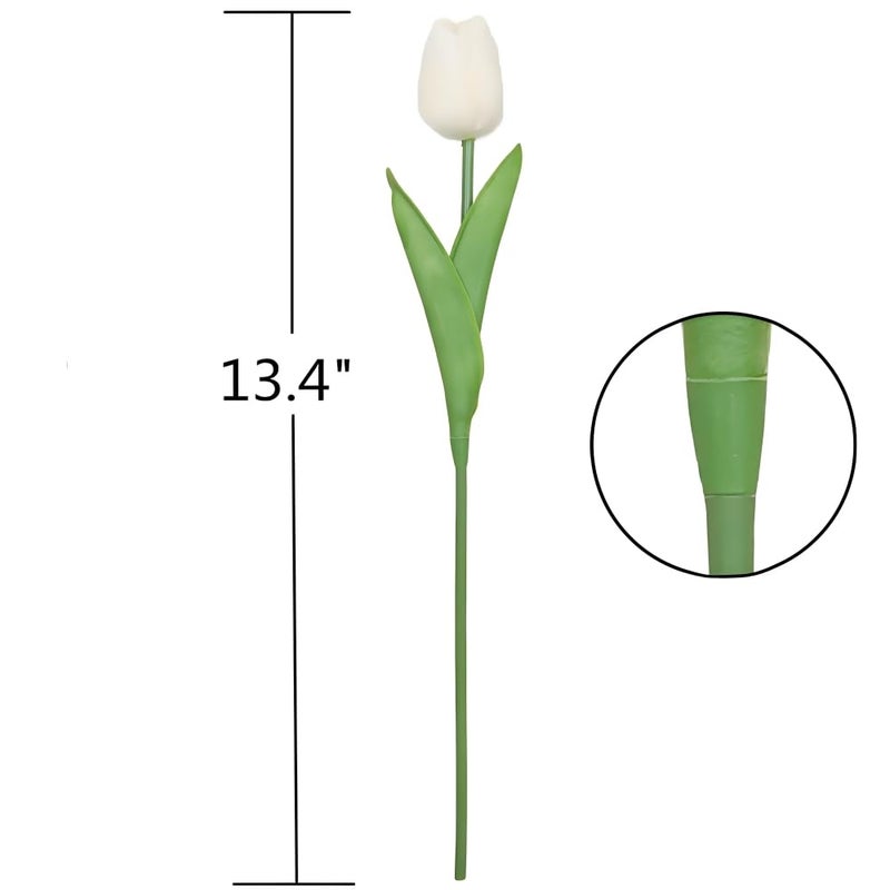 SHINE-CO LIGHTING Artificial Tulips 10Pcs Real Touch Fake Tulips PU Flower Arrangement Bouquets for Home Party Decoration (Purple) - Image 4