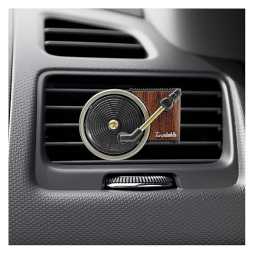 LHDOS Record Player Car Air Vent Clip Car Air Conditioner Vent Outlet Clip Retro Car Dashboard Air Vent Trim Clip Auto Interior Decoration Accessories for Women Music Lovers - Image 1