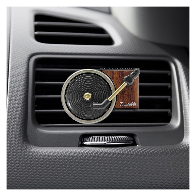 LHDOS Record Player Car Air Vent Clip Car Air Conditioner Vent Outlet Clip Retro Car Dashboard Air Vent Trim Clip Auto Interior Decoration Accessories for Women Music Lovers - Image 3