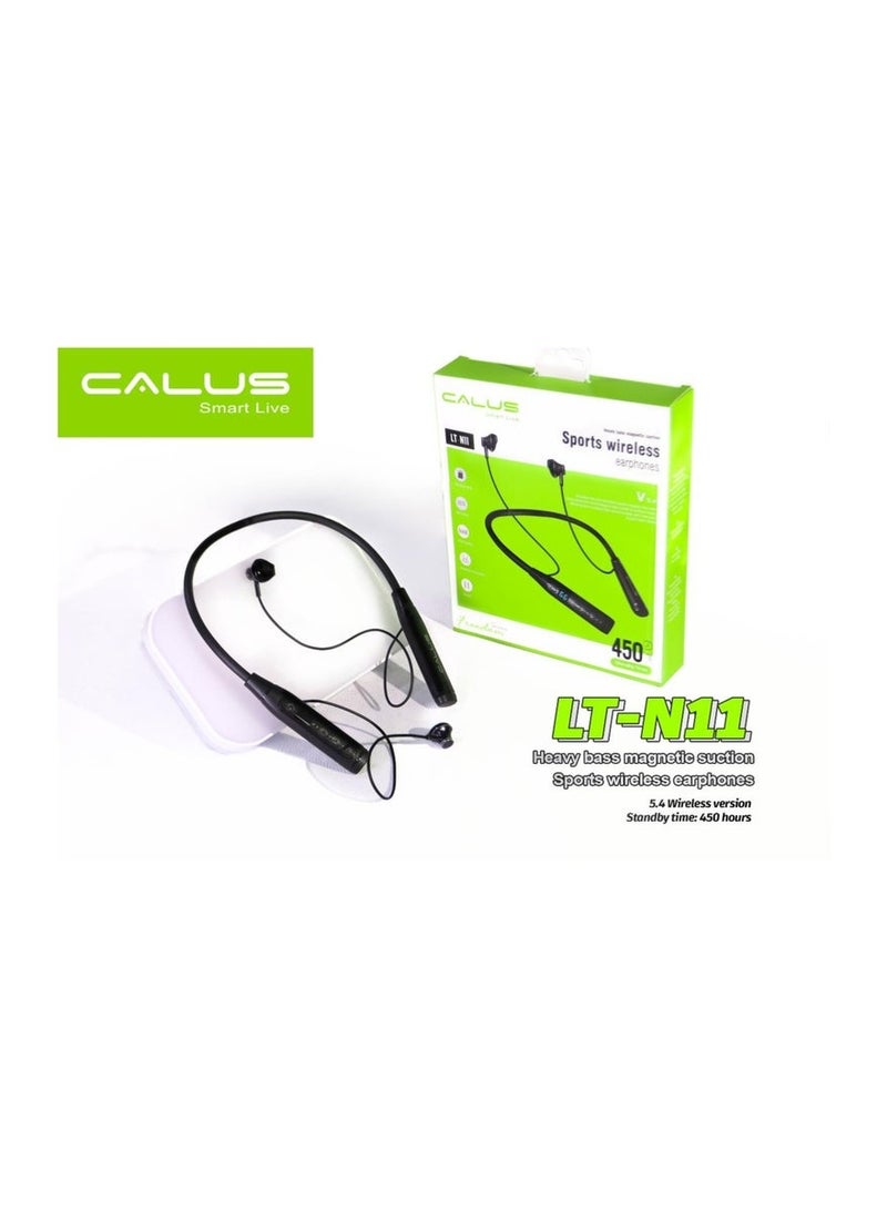 كالوس LT-N11 Wireless Neckband Earphones – Bluetooth Neckband with Deep Bass, Noise Isolation, Long Battery Life & Multi-Function Controls for Music, Calls & Workouts – Lightweight Flexible Design - Image 2