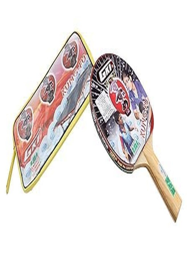 GoSpree Kung Fu Table Tennis Wooden Racket | TT Racket | Adults & Kids (Pack of 1) - Image 5