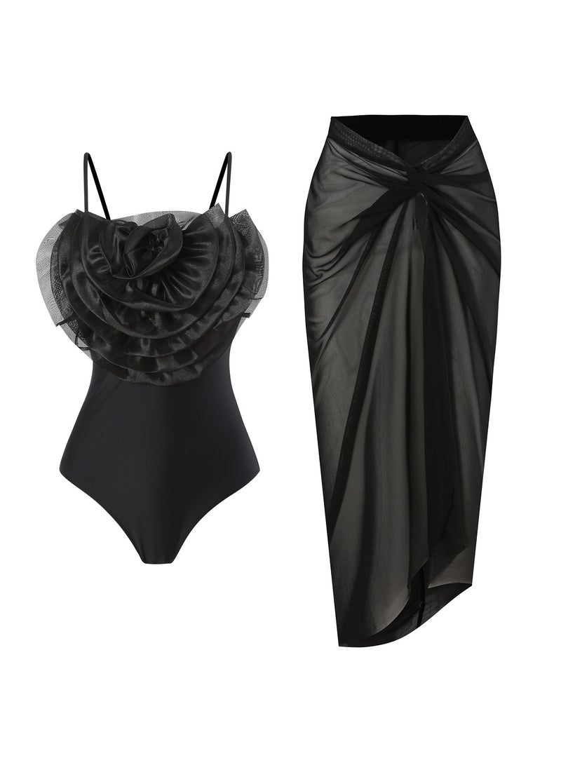 KUYING New Jumpsuit Triangle Pants Set Swimsuit - Image 1