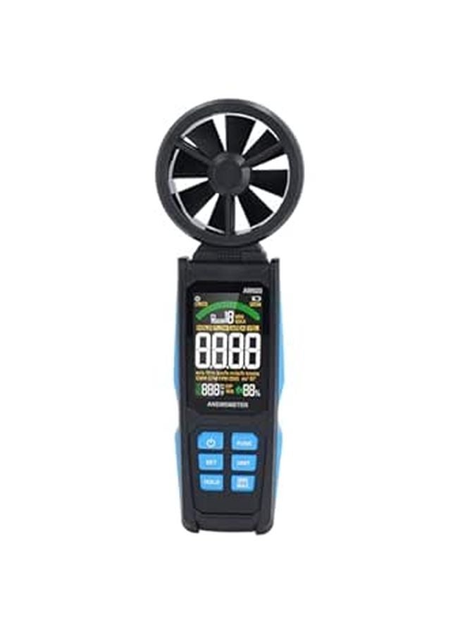مقياس سرعة الرياح الرقمي المحمول مع شاشة LCD مضاءة للطاقة الرياحية والأرصاد الجوية - Image 1