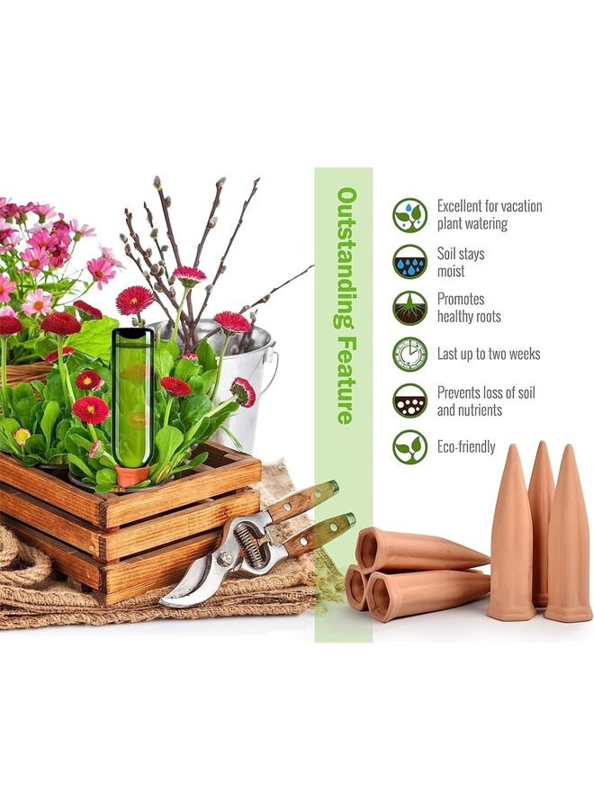 8 قطع من أجهزة ري النباتات الأوتوماتيكية، أجهزة ري النباتات المصنوعة من الطين، نظام ري ذاتي للنباتات الداخلية والخارجية - Image 3