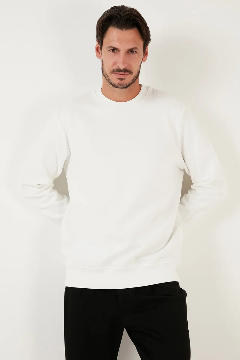 Buratti Cotton Crew Neck Regular Fit Basic Sweat Men's Sweat 5905521