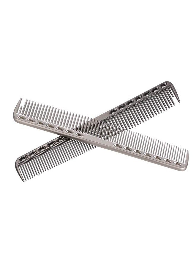 Fiasco Stainless Steel Hair Comb Professional Hair Salon Hairdressing Steel Comb Hair Cutting Metal Comb Silver - Image 2
