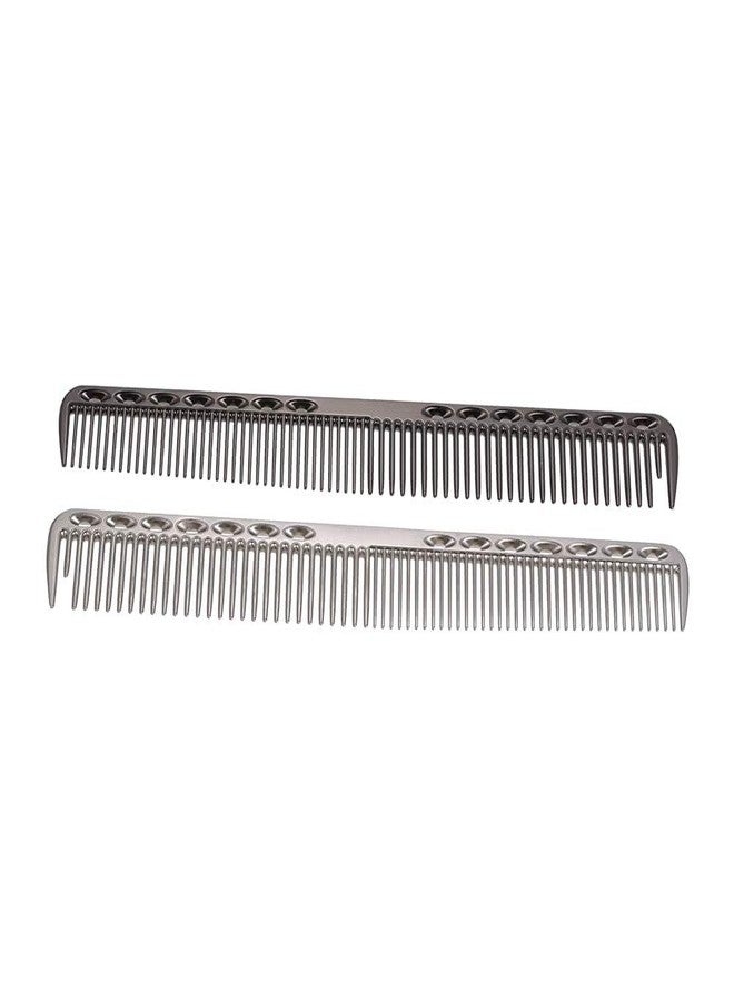 Fiasco Stainless Steel Hair Comb Professional Hair Salon Hairdressing Steel Comb Hair Cutting Metal Comb Silver - Image 4