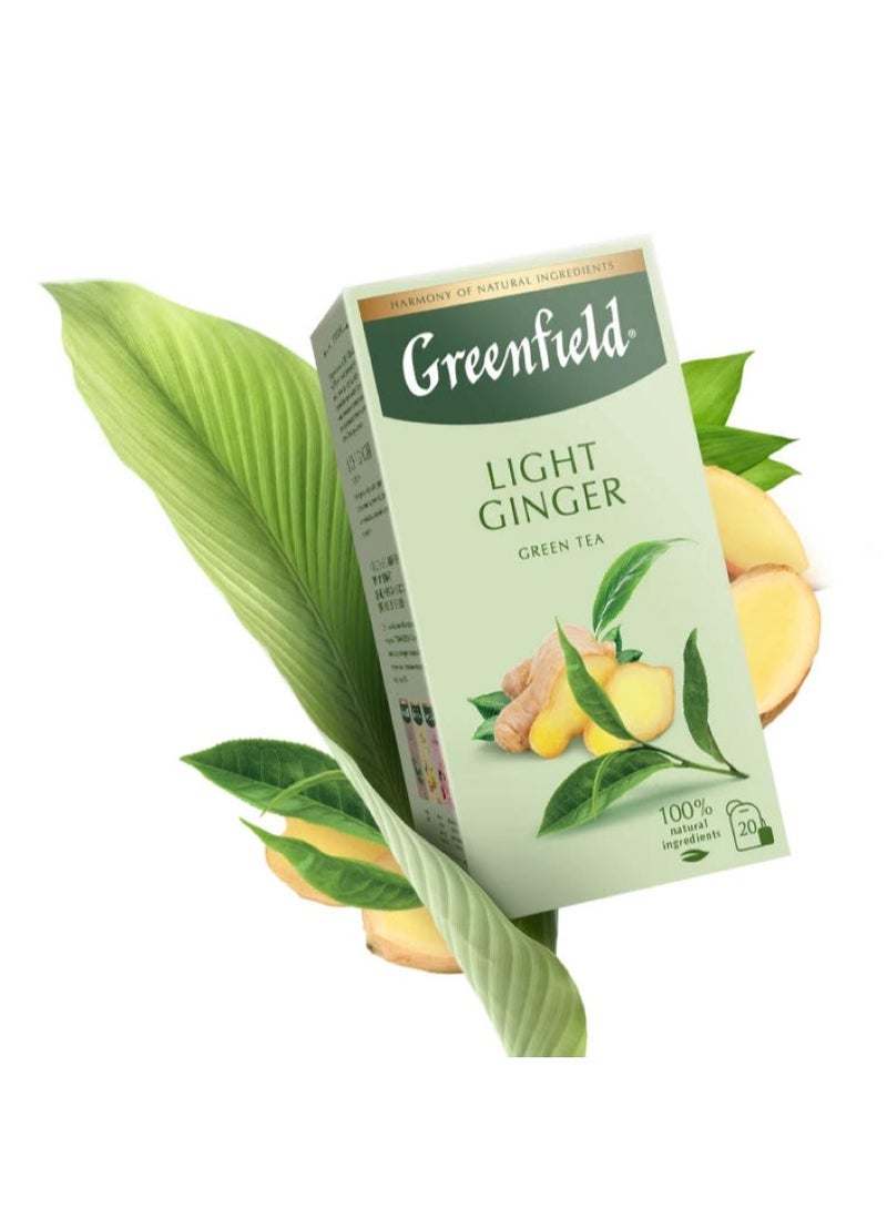 Greenfield Light Ginger Green Tea 20 Tea Bags 34 Gm - Image 2