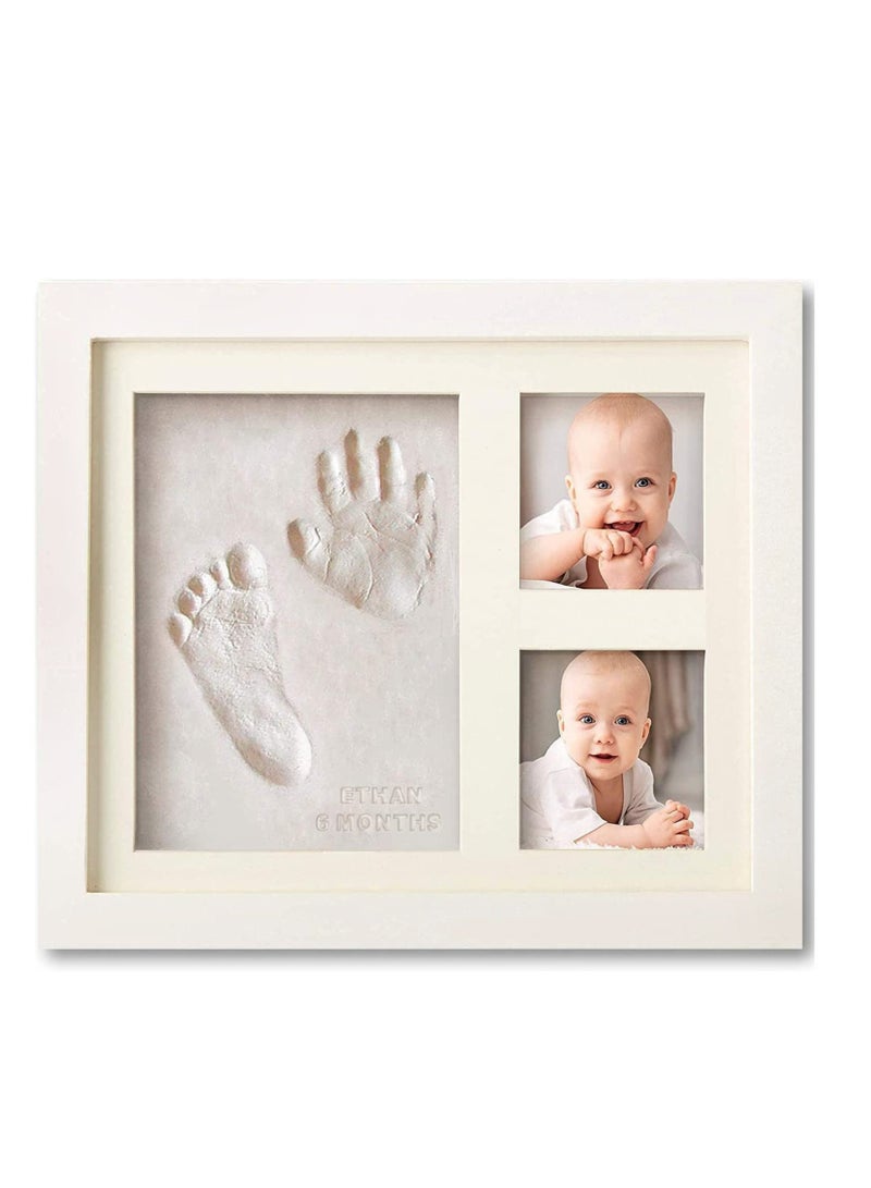 Baby Footprint Kit, Baby Foot and Hand Print Kit, Baby Keepsake Frame, Nursery Pictures Frames, Hand Print Mold Kit, New Mom Gifts, Baby Newborn Essentials Must Haves, Baby Shower Gifts - Image 1
