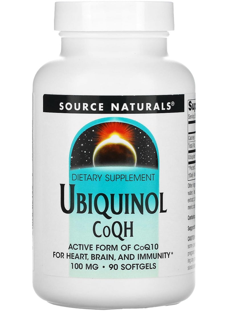 Source Naturals Ubiquinol CoQH, 100 mg, 90 Softgels